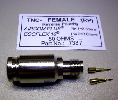 1 x TNC-RP Buchse für Ecoflex 10 / Aircom Plus / H 2000 Flex  (M3556)