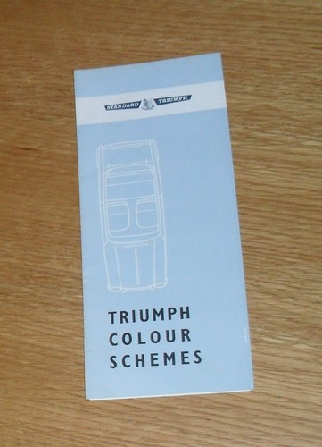 Triumph Colour & Trim Guide Feb 1969 TR4 Herald 1200 Coupe Convertible S Saloon