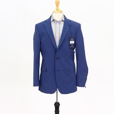 Stafford 42R Blue Sport Coat Blazer Jacket Solid 2B Wool