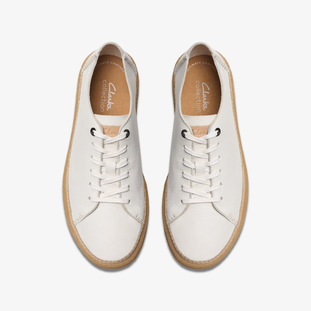 Clarks Men's Oakpark Low White Leather 26176967 | eBay