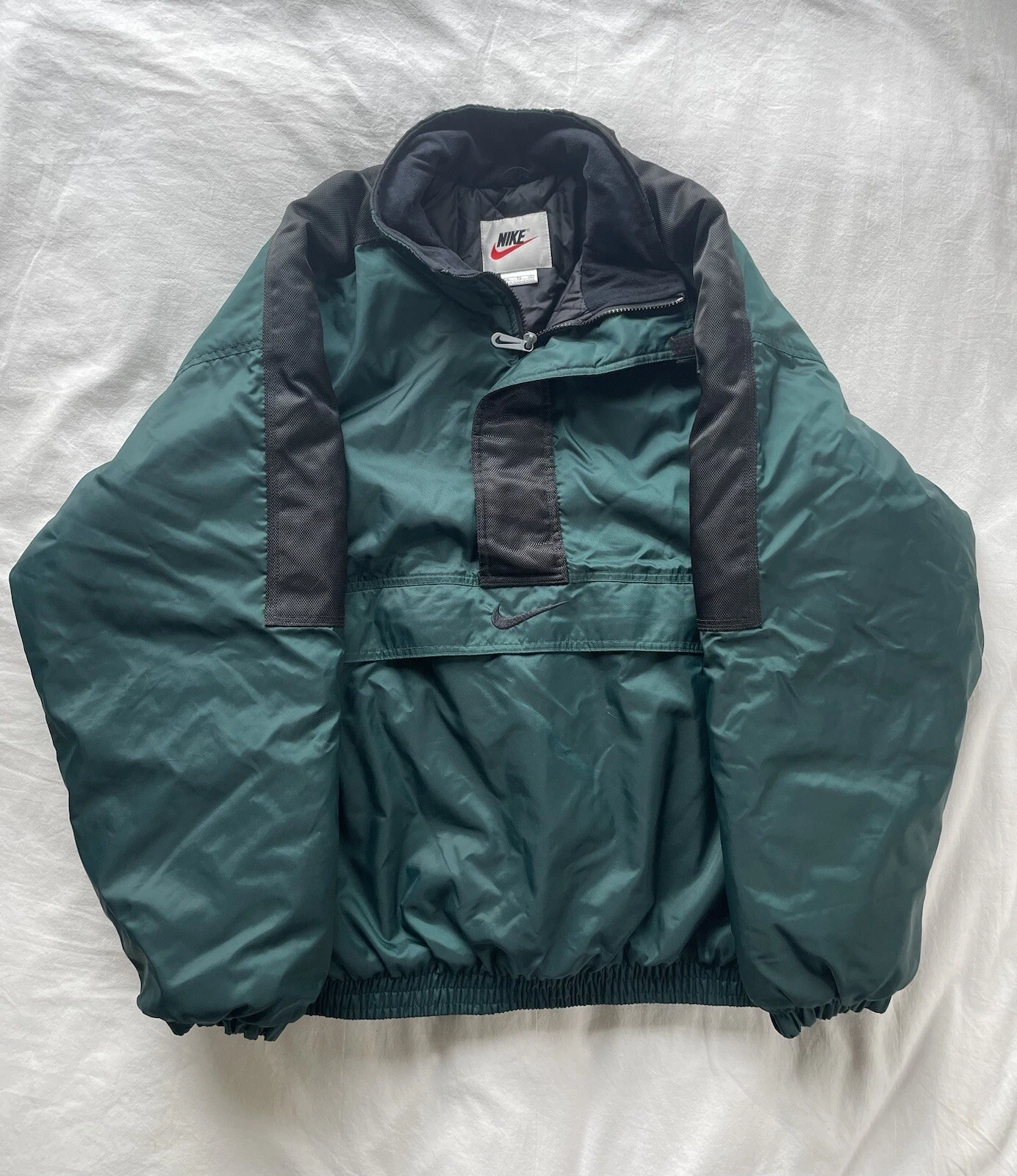 Dark Green Nike Men’s Half Zip Bomber Jacket