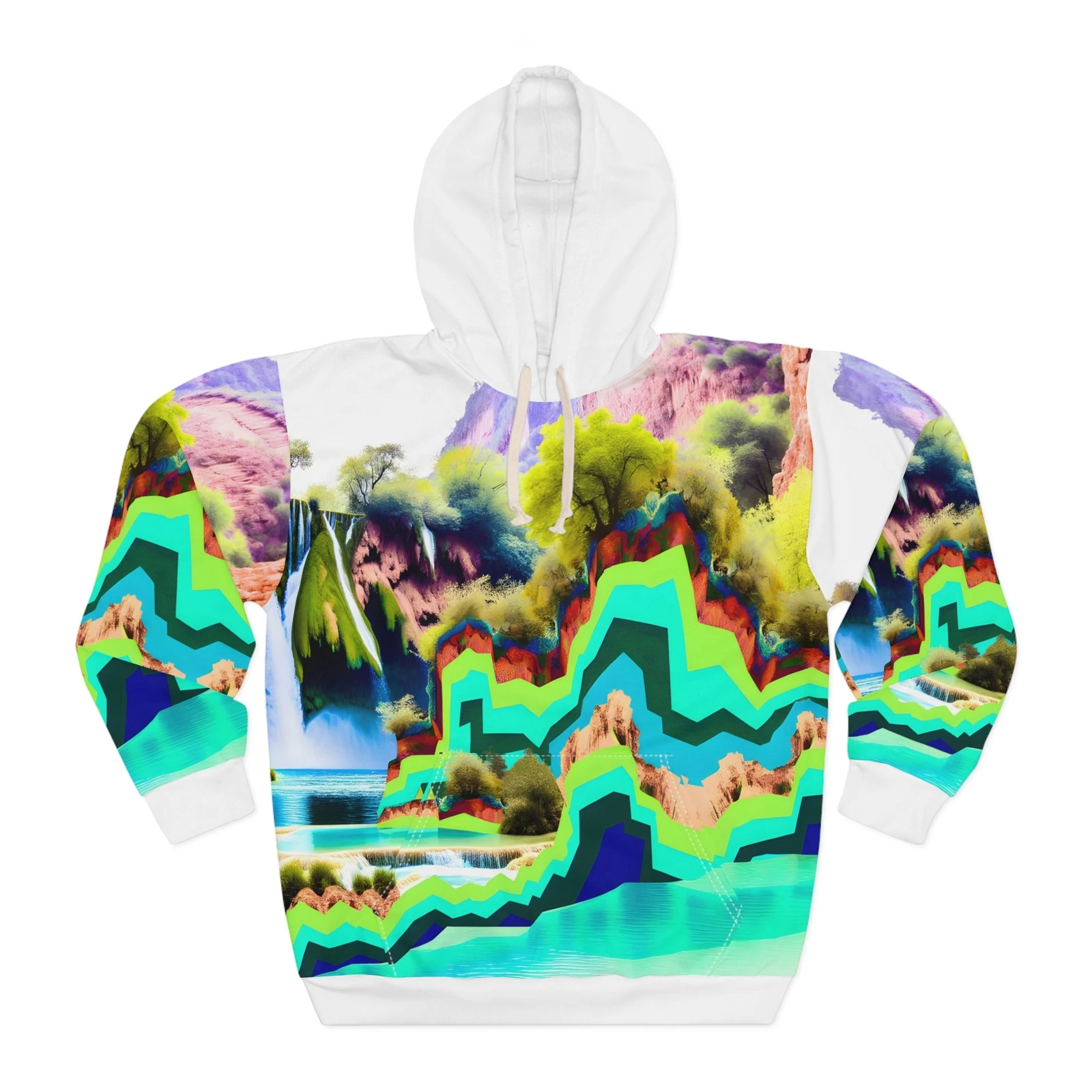 Havasu Falls All Over Print Pullover Hoodie Outdoor Travel Apparel Sweatshirt