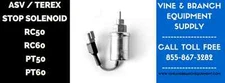 ASV / TEREX  SHUT OFF SOLENOID RC50 / RC60 / PT50 / PT60