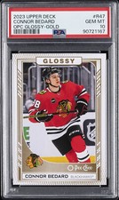 2023 UPPER DECK O-PEE-CHEE GLOSSY GOLD #R47 CONNOR BEDARD ROOKIE RC PSA 10