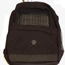 Pet Collection Trisha Yearwood Black Travel Backpack Carrier Removable Mat