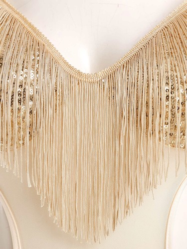 Damen-Tanzkleidung verstellbare Träger Kleid funkelnder Rock Tanz Clubwear Ballsaal - Bild 45 von 72