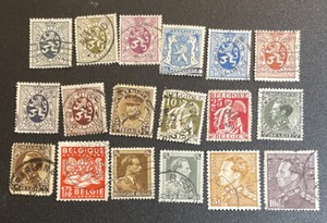 Belgium stamps from 1929-1941. Used.