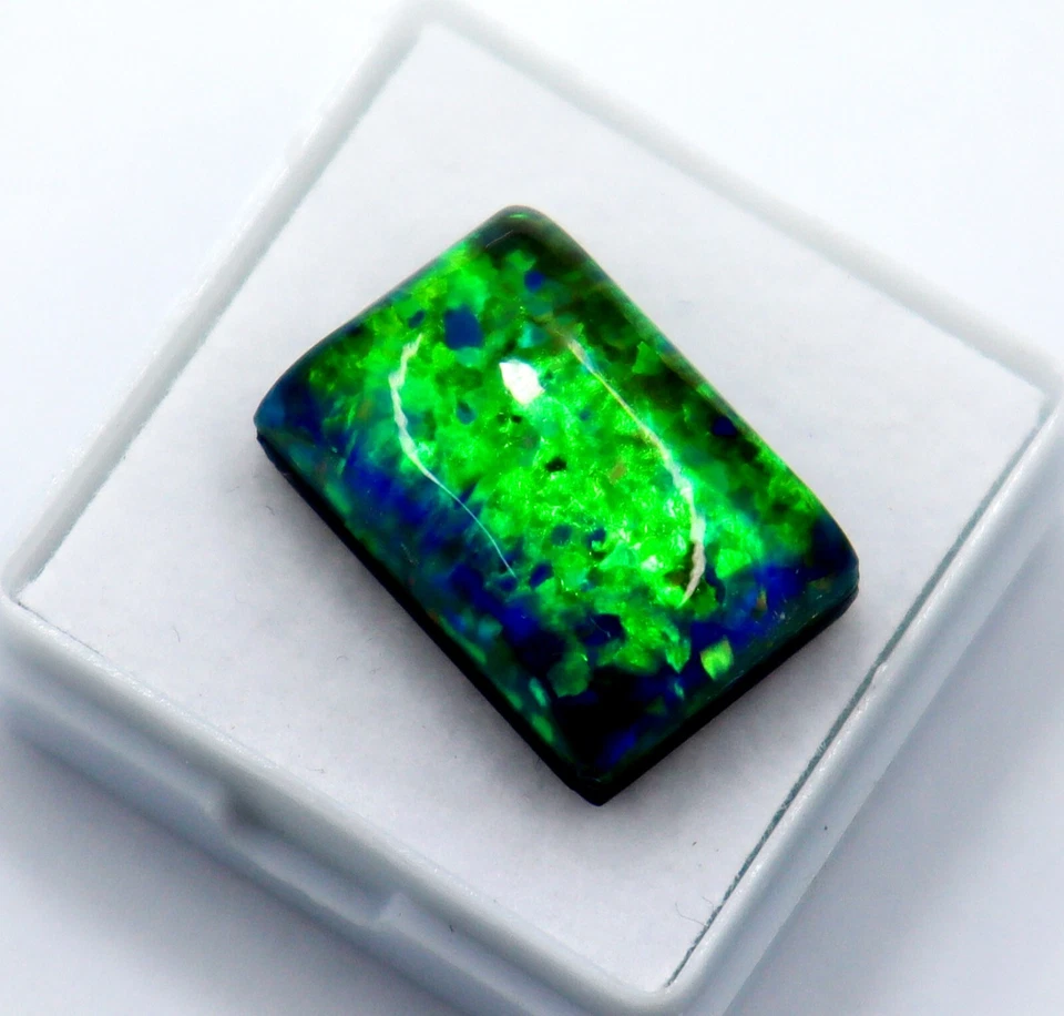 Ópalo arco iris bicolor corte princesa 18,00 quilates piedra preciosa suelta ópalo Foto 4 de 4