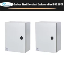 12x8x6 in 2 PCS Carbon Steel Electrical Enclosure Box Waterproof IP66，Dustproof