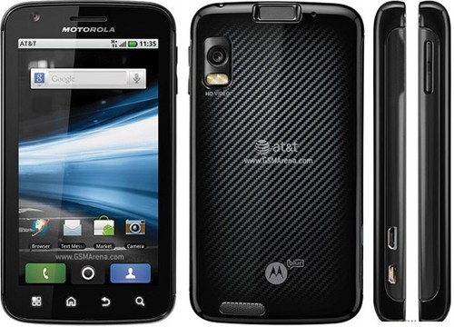 Motorola ATRIX 4G MB860 Black Smartphone Camera Unlocked 4.0" - Afbeelding 1 van 17