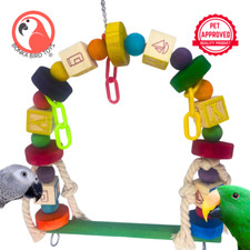 1060 Rainbow Perch Swing Bird Toys Cages Swing Perch Conures Caiques Parrots