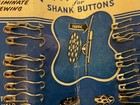 Vintage Card of 24 Brass New Style No. 2 PINETTES  for Shank Buttons  1954 — photo 3