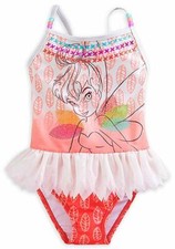Disney Princess Tinker Bell One Piece Swimsuit Girl Size 5/6