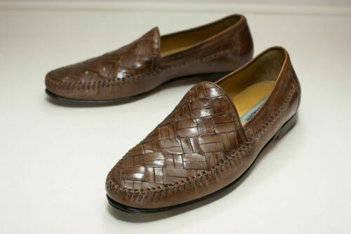 Johnston & Murphy Size 11 Brown Slip On Loafers - Picture 1 of 8