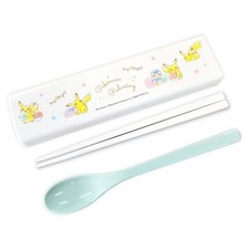 Pokemon Twin set Cutlery Blue / Chopsticks Spoon Pok mon Pocket Monster Japan