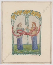 Adolf Muenzer (1870-1953), "Art Nouveau Design" , Watercolor, 1906 (1)