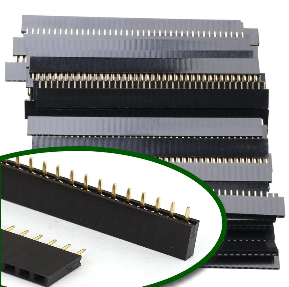 10PCS 40Pin Female 2.54mm Single Row Straight Pin Header Strip - PCB, Arduino - Image 3 of 4