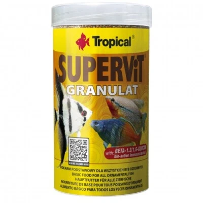 Tropical Fish Food - Supervit Enriched Granules with Beta-Glucan /angels, discus