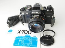 EX, TESTED Minolta X-700 w/MD 50mm F/1.7 manual lens cap UV strap batteries