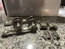 2 Pack Lever Set Bed Bath Door Lever Satin Nickel no lock