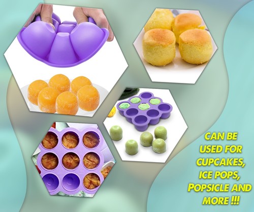 Silicone Tray Baby Food Storage Containers Weaning Pots Freezer Trays with Lids - Picture 4 of 38