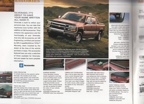 2001 CHEVROLET SILVERADO TRUCK Range 32p Canadian Brochure 1500 2500 3500 LS LT - Picture 5 of 5