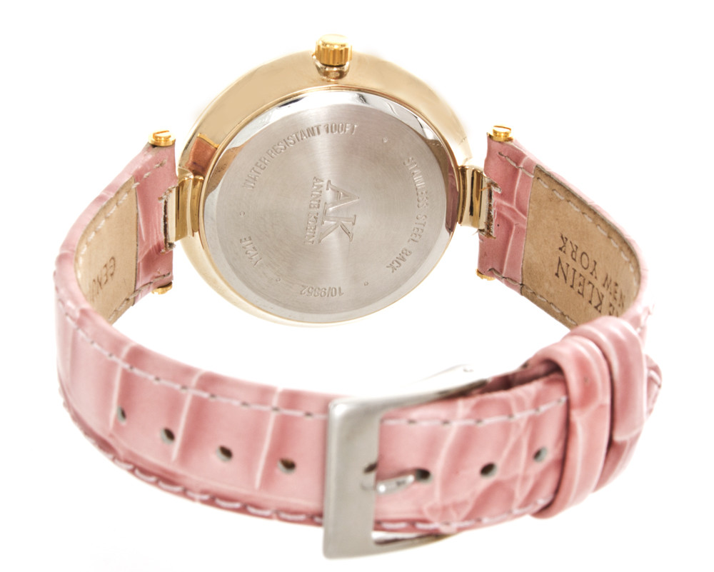 Anne Klein Watch Womens‎ Silver Pink Leather Strap Mother of Pearl Dial Anne Klein Watch Womens 30mm Case Mother of Pearl Dial Pink  main image 4