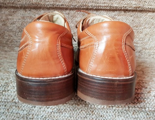 LAVORAZIONE ARTIGIANA Barelli Italian Tan Leather Shoes EUR 44 UK 10 - Picture 5 of 11