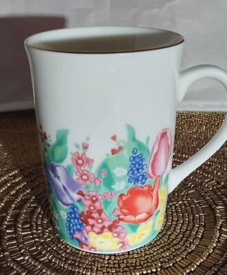 Otagari Tulip Garden Coffee Mug By Elizabeth King Brownd 4'' Ht