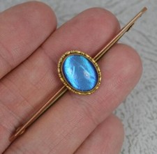 Beautiful 9 Carat Gold and Butterfly Wing Bar Brooch