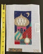 Amanda Lawford Russian Roof Top w/Domes Handpainted Needlepoint Canvas COMPLETED