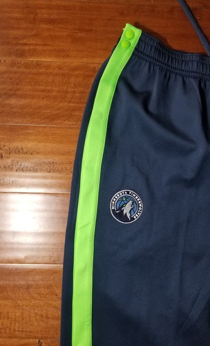 Nike NBA Minnesota Timberwolves Team Issued Tear-Away Warm-Up Pants Mens NEW - Picture 3 of 4