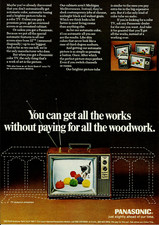 Televisore a colori Panasonic 1970 pubblicità stampa vintage