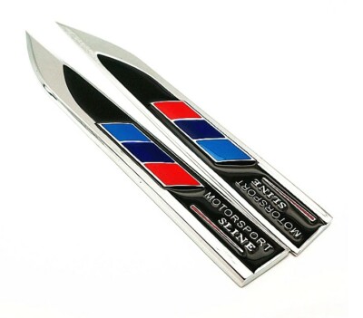 MOTORSPORT SLINE | Team M Logo | 3D Metall Aufkleber Emblem Auto WM cs