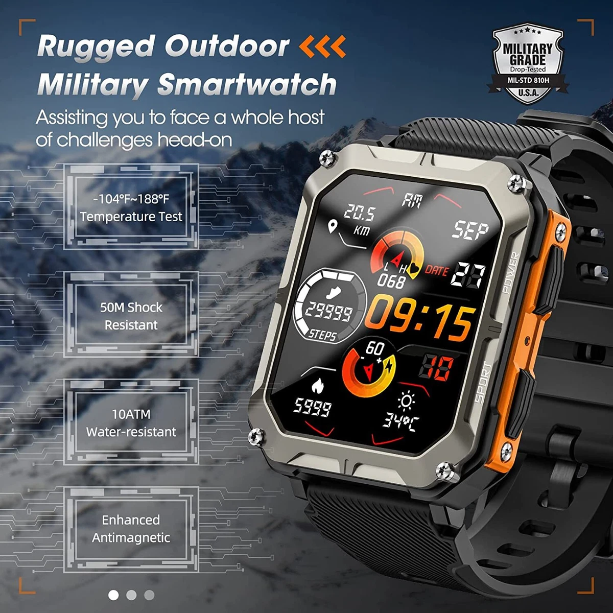 Smartwatch tattico deals v5