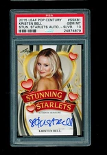 KRISTEN BELL PSA 10 FROZEN'S ANNA 2015 LEAF SIGNATURE AUTO AUTOGRAPH # / 25 CARD