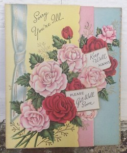Vintage Wallace Brown "Get Well" greeting card