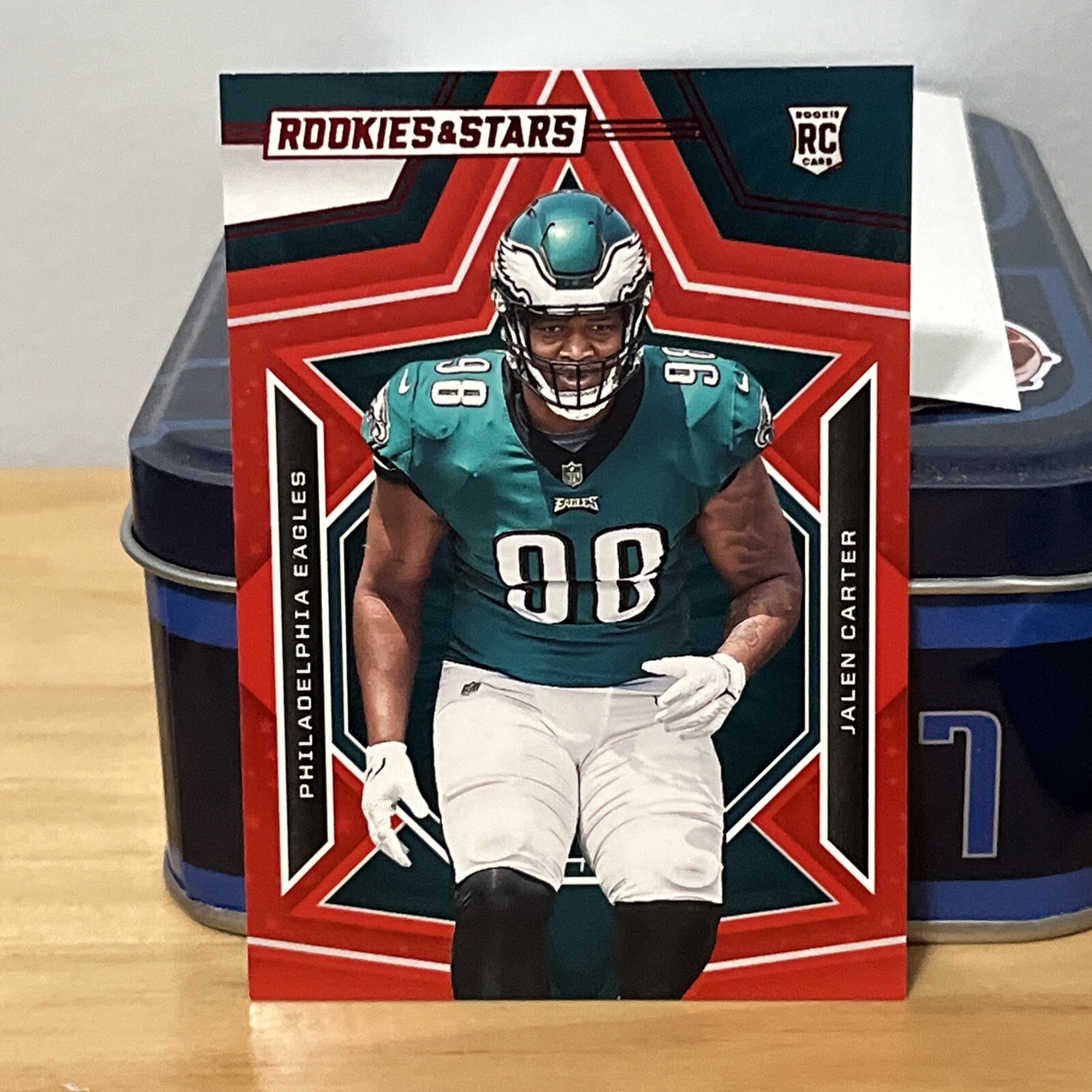 2023 Rookies & Stars Red Jalen Carter 148 Philadelphia Eagles Football Card 1U