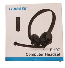 Feabask EH07 Computer Headset Noise-Cancelling Microphone PC Laptop