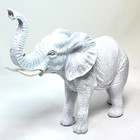 ASIAN Elephant Statue 6" White Resin Home Garden Decor Indoor Outdoor Good Luck