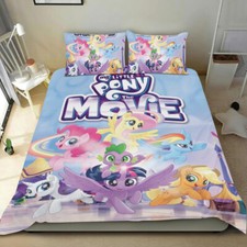 My Little Pony Bed Duvet Cover Set for Kids Bedding Set 3 Piece Lightweight Gift