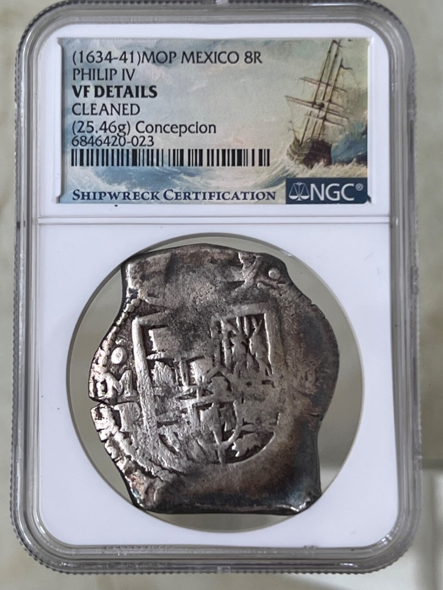 Concepcion Shipwreck 8 Reales 1634/41 Rare Treasure Shipwreckcoins