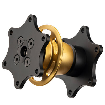 Go-Race selbstausrichtender GT-Lenkchef, Schnellspanner - goldener Kragen - Anschrauben