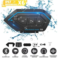 Bluetooth 5.0 Motorcycle Helmet Headset Wireless Motorbike Hands-free Waterproof