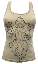 Lord Ganesha Ganesh Dance Karma Hindu Tattoo Designer VIP Tank Top Shirt M