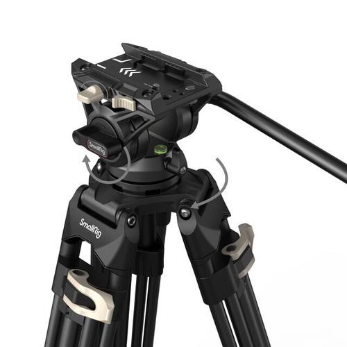 Sistema de trípode de video SmallRig, trípode de alta resistencia de 74" con cabezal fluido de 360 grados 3751 - Imagen 10 de 11