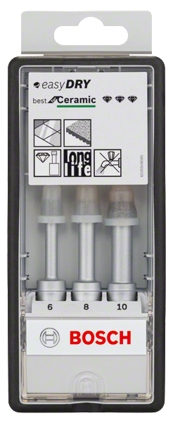 Bosch Professional 3-Pc Robust Line dia.drill bit set,Dry Best Ceram. 2608587145