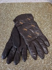 Women  s Genuine Leather Cashmere Lined Gloves Brown Made in Italy Size 7