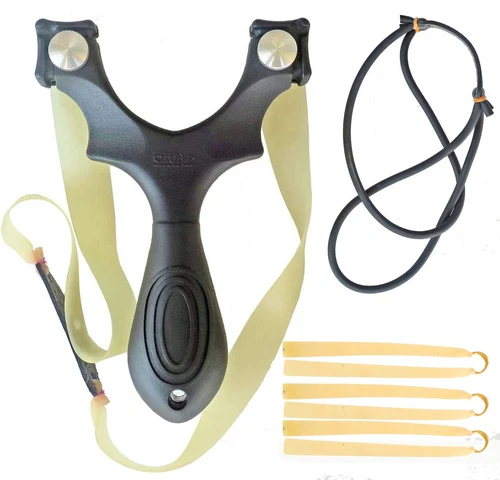 New Professional Hunting Slingshot Outdoor Catapult Sling Shot & 6 Rubber Bands - Picture 3 of 14