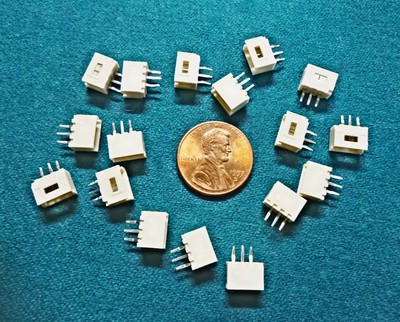 PCB Connector, 3-pin, 2mm Spacing (Quantity 3)